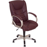 Staples/Sealy Posturepedic Valencia Burgundy Leather Chair