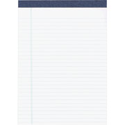 Staples Signa Perforated Writing Pads, Wide Rule, White