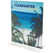 Staples Vertical Stand-Up Sign Holder, 11" x 8 1/2"