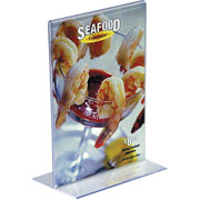 Staples Vertical Stand-Up Sign Holder, 7" x 5"