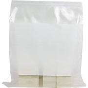 Staples White Block Recloseable 2-Mil Poly Bags, 13" x 15"