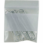 Staples White Block Recloseable 2-Mil Poly Bags, 2" x 2"