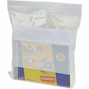 Staples White Block Recloseable 2-Mil Poly Bags, 8" x 10"