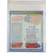 Staples White Block Recloseable 4-Mil Poly Bags, 9" x 12"