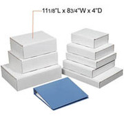 Staples White Corrugated Document Mailers, 11-1/8" x 8-3/4" x 4"