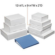 Staples White Corrugated Document Mailers, 12-1/8" x 9-1/4" x 2"