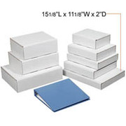 Staples White Corrugated Document Mailers, 15-1/8" x 11-1/8" x 2"