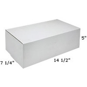 Staples White Outside-Tuck Mailers, 14-1/2" x 7-1/4" x 5"