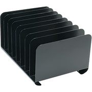 Steelmaster Steel Vertical Organizer, 8 Compartments, Black
