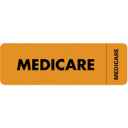 Tabbies Insurance Labels, Medicare, Orange
