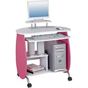 Techni Mobili Kid's Pink Compact Computer Desk