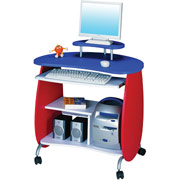 Techni Mobili Kid's Red, White and Blue Compact Computer Desk