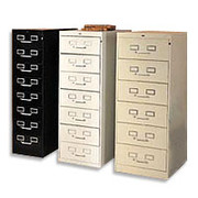 Tennsco 7-Drawer Card File for 5x8 Cards, Putty