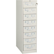 Tennsco 8-Drawer Card File for 3x5 & 4x6 Cards, Putty