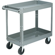 Tennsco Two-Shelf Metal Cart, Gray, 32"H x 16"W x 30"D