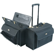 U.S. Luggage Ballistic-Look Rolling Catalog Case, Combo Lock