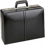 U.S. Luggage Bonded Leather Expandable Attache