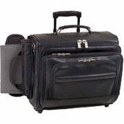 U.S. Luggage Leather Dual-Access Rolling Computer/Overnighter