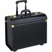 U.S. Luggage Leather-Look Rolling Catalog Case
