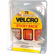 VELCRO Brand STICKY BACK Coins, 5/8", White, 75/Pk