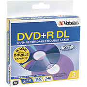 Verbatim 2.4x 3/Pack DVD+R DL (Double Layer), Jewel Case