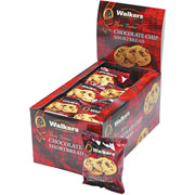 Walkers Chocolate Chip Cookies, 2 Cookies/Pack, 24 Packs/Box