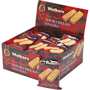 Walkers Shortbread Fingers Cookies, 2 Cookies/Pack, 24 Packs/Box