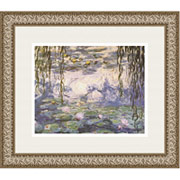 "Water Lilies and Willow Branches", Framed Print
