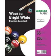 Wausau Astrobrights Bright White Card Stock, 8 1/2" x 11", 250/Pack