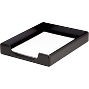 Wood Tones Black-Finish Front-Load Letter Tray