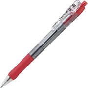 Zebra Jimnie Clip Retractable Ballpoint Pen, Medium Point, Red, Dozen