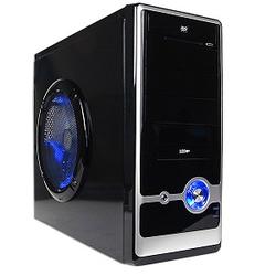 Broadway Com Corp. 10-Bay ATX Computer Case w/550W PSU & 9.84'' Blue LED Fan (939PL)