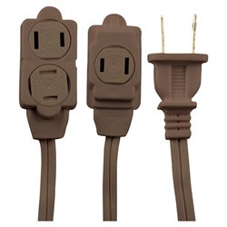 GE 12ft Brown Xtnsion Cord