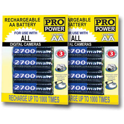 Accessory Power 8-PACK High Capacity AA 2700 mAh Rechargeable Ni-MH Battery - Brand