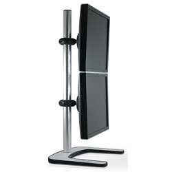 ATDEC Atdec V-FS-DV VISIDEC Vertical Dual Monitor Desk Stand for 12 to 24 LCD Monitors