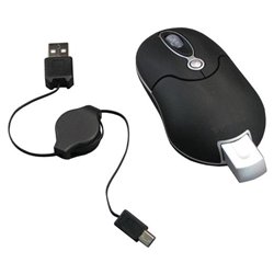 Axis 60359 Wireless Rf Mouse With Retractable Cable