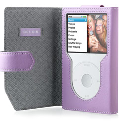 Belkin Leather Folio for iPod classic - Lavender