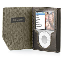 Belkin Leather Folio for iPod nano - Brown