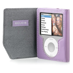 Belkin Leather Folio for iPod nano - Lavender