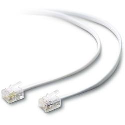 Belkin Modular Telephone Patch Cable - 1 x RJ-11 - 1 x RJ-11 - 12ft - White