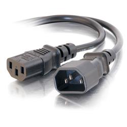 CABLES TO GO Cables To Go 3-Pin Power Extension Cable - 250V AC - 6ft - Black
