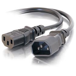 CABLES TO GO Cables To Go 3-pin Power Extension Cable - 250V AC - 4ft - Black