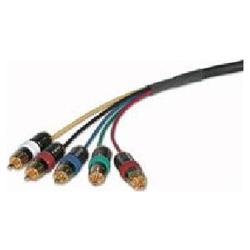 CABLES TO GO Cables To Go Component Audio/Video Interconnect Cable - Plenum - 5 x RCA - 5 x RCA - 15ft - Black