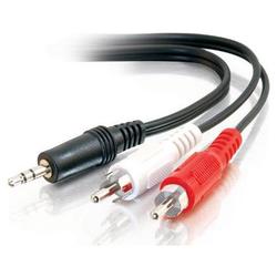CABLES TO GO Cables To Go Value Series Audio Y-Cable - 1 x Mini-phone Stereo - 2 x RCA Stereo - 6ft - Black