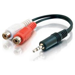 CABLES TO GO Cables To Go Value Series Audio Y-Cable - 1 x Mini-phone Stereo - 2 x RCA Stereo - Black (40422)