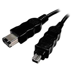 CABLES UNLIMITED Cables Unlimited 10ft 6Pin 4Pin 1394 IEEE Firewire Cable - 1 x FireWire - 1 x FireWire - 10ft - Black