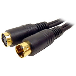 CABLES UNLIMITED Cables Unlimited 25ft S-Video SVHS Male to Female 4Pin Cable - 1 x mini-DIN S-Video - 1 x mini-DIN S-Video - 25ft - Black