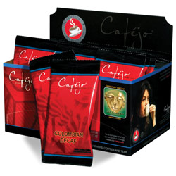 TRUSTIN Cafejo Colombian Decaf Gourmet Coffee Fractional Packs (18pk)