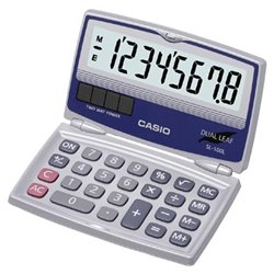 Casio SL-100L Simple Calculator - 8 Character(s) - Battery, Solar Powered - 0.44 x 3.87 x 2 , 0.18 x 3.87 x 4.12