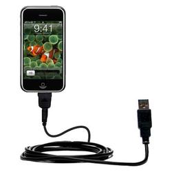 Gomadic Classic Straight USB Cable for the Apple iPhone with Power Hot Sync and Charge capabilities - Gomadi